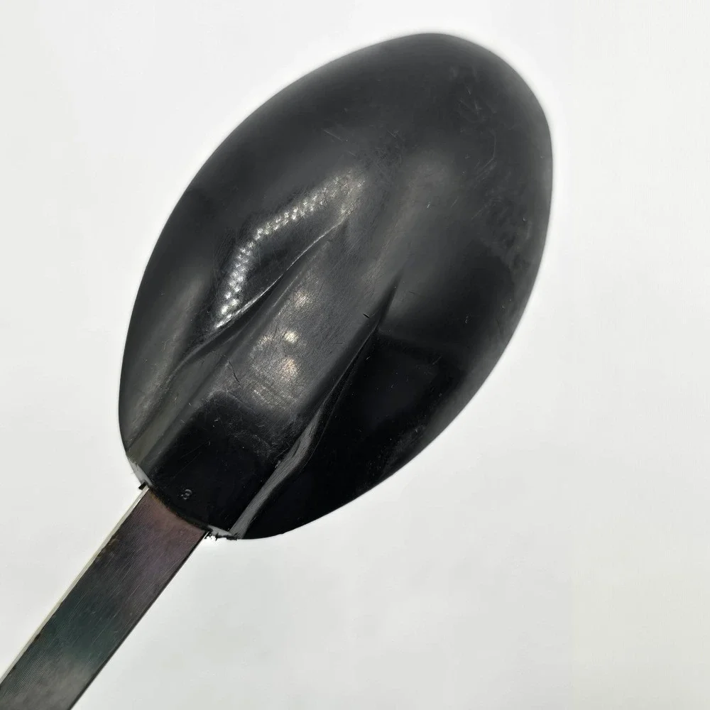 Vintage Bonny USA Solid Serving Spoon‎ Nylon Plastic Black w/White Handle